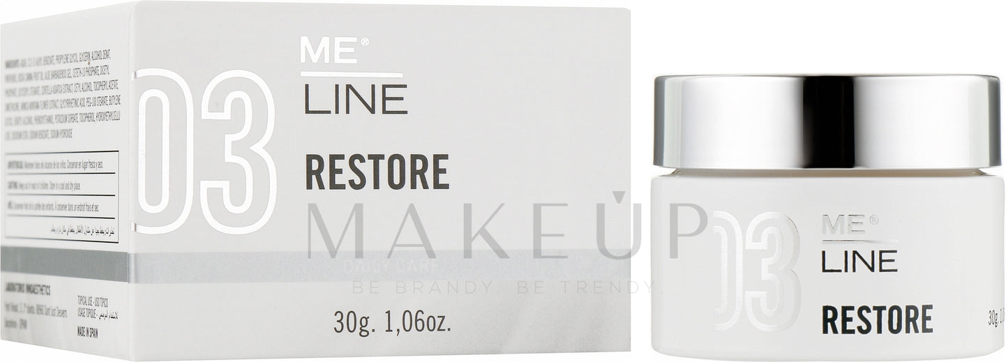 Me Line 03 Restore | Creme emoliente para regeneração da pele após terapia despigmentante profissional